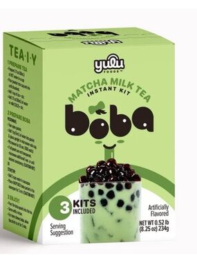 Yulu Foods | Matcha Milk Tea Instant Kit BOBA TEA Matcha Trending 3 KIT Box NWT